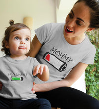 Load image into Gallery viewer, Mommy & Any Name Mother and Daughter Matching T-Shirt- KidsFashionVilla