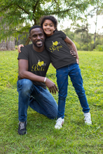 Load image into Gallery viewer, I Love My Papa Father and Daughter Black Matching T-Shirt- KidsFashionVilla