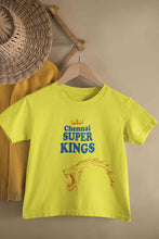 Load image into Gallery viewer, IPL CSK Chennai Super Kings Half Sleeves T-Shirt For Girls -KidsFashionVilla