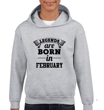 Load image into Gallery viewer, Legends are Born in February Boy Hoodies-KidsFashionVilla