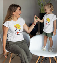 Load image into Gallery viewer, I Love You Mom I Love You Kid Mother and Daughter Matching T-Shirt- KidsFashionVilla