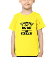 Load image into Gallery viewer, Legends are Born in February Half Sleeves T-Shirt for Boy-KidsFashionVilla