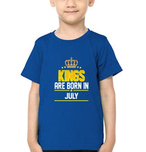 Load image into Gallery viewer, Kings Are Born In July Half Sleeves T-Shirt for Boy-KidsFashionVilla