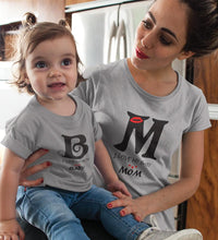 Load image into Gallery viewer, I Love My Mom I Love My Baby Mother and Daughter Matching T-Shirt- KidsFashionVilla