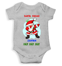 Load image into Gallery viewer, Customized Name Santa Squad Ho Ho Ho Christmas Rompers for Baby Boy- KidsFashionVilla