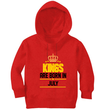 Load image into Gallery viewer, Kings Are Born In July Boy Hoodies-KidsFashionVilla