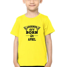 Load image into Gallery viewer, Legends are Born in April Half Sleeves T-Shirt for Boy-KidsFashionVilla
