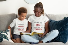 Load image into Gallery viewer, First My Son Forever My Friend Mother And Son White Matching T-Shirt- KidsFashionVilla