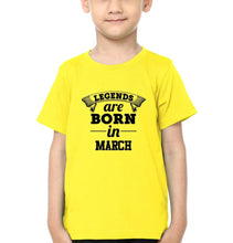 Load image into Gallery viewer, Legends are Born in March Half Sleeves T-Shirt for Boy-KidsFashionVilla
