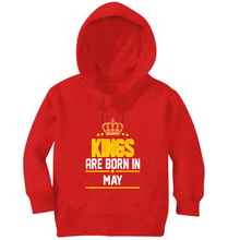 Load image into Gallery viewer, Kings Are Born In May Boy Hoodies-KidsFashionVilla