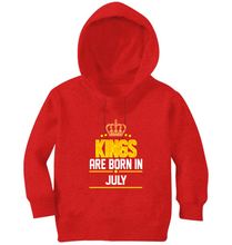Load image into Gallery viewer, Kings Are Born In July Boy Hoodies-KidsFashionVilla