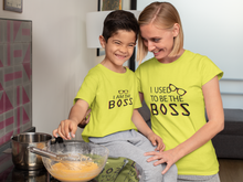 Load image into Gallery viewer, I Am The Boss Mother And Son Yellow Matching T-Shirt- KidsFashionVilla