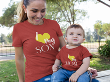 Load image into Gallery viewer, I Love My Mom Mother And Son Red Matching T-Shirt- KidsFashionVilla