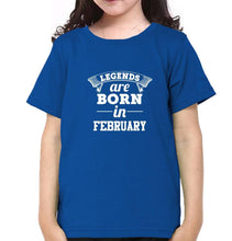 Load image into Gallery viewer, Legends are Born in February Half Sleeves T-Shirt For Girls -KidsFashionVilla