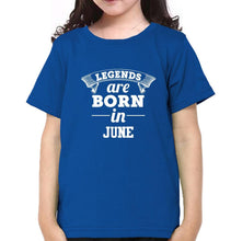 Load image into Gallery viewer, Legends are Born in June Half Sleeves T-Shirt For Girls -KidsFashionVilla