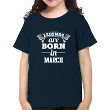 Load image into Gallery viewer, Legends are Born in March Half Sleeves T-Shirt For Girls -KidsFashionVilla