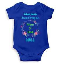 Load image into Gallery viewer, What Santa Does Not Bring Me Mom & Dad Will Christmas Rompers for Baby Boy- KidsFashionVilla