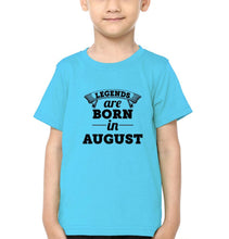 Load image into Gallery viewer, Legends are Born in August Half Sleeves T-Shirt for Boy-KidsFashionVilla