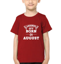 Load image into Gallery viewer, Legends are Born in August Half Sleeves T-Shirt for Boy-KidsFashionVilla