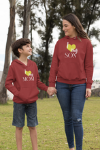 Load image into Gallery viewer, I Love My Mom Mother And Son Red Matching Hoodies- KidsFashionVilla