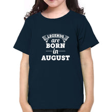 Load image into Gallery viewer, Legends are Born in August Half Sleeves T-Shirt For Girls -KidsFashionVilla