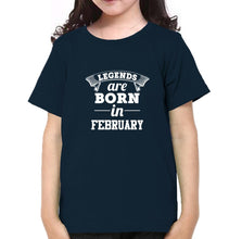 Load image into Gallery viewer, Legends are Born in February Half Sleeves T-Shirt For Girls -KidsFashionVilla
