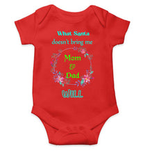 Load image into Gallery viewer, What Santa Does Not Bring Me Mom & Dad Will Christmas Rompers for Baby Boy- KidsFashionVilla