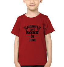 Load image into Gallery viewer, Legends are Born in June Half Sleeves T-Shirt for Boy-KidsFashionVilla