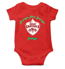 Load image into Gallery viewer, IPL Delhi Capitals Jeetega Bhai Jeetega DC Jeetega Rompers for Baby Boy- KidsFashionVilla