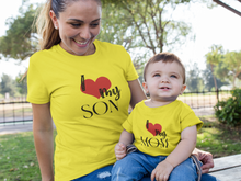 Load image into Gallery viewer, I Love My Mom Mother And Son Yellow Matching T-Shirt- KidsFashionVilla