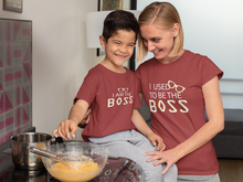 Load image into Gallery viewer, I Am The Boss Mother And Son Red Matching T-Shirt- KidsFashionVilla