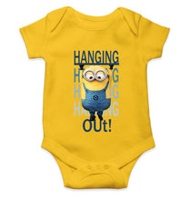 Load image into Gallery viewer, Hanging Out Minion Rompers for Baby Girl- KidsFashionVilla