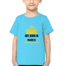 Load image into Gallery viewer, Kings Are Born In March Half Sleeves T-Shirt for Boy-KidsFashionVilla