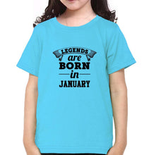 Load image into Gallery viewer, Legends are Born in January Half Sleeves T-Shirt For Girls -KidsFashionVilla