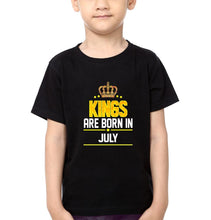 Load image into Gallery viewer, Kings Are Born In July Half Sleeves T-Shirt for Boy-KidsFashionVilla
