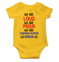 Load image into Gallery viewer, IPL We Are Loud CSK Chennai Super Kings Rompers for Baby Boy- KidsFashionVilla