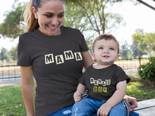 Load image into Gallery viewer, Mamas Boy Mother And Son Black Matching T-Shirt- KidsFashionVilla