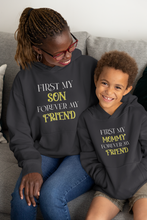 Load image into Gallery viewer, First My Son Forever My Friend Mother And Son Black Matching Hoodies- KidsFashionVilla