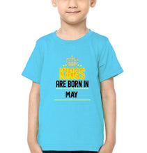 Load image into Gallery viewer, Kings Are Born In May Half Sleeves T-Shirt for Boy-KidsFashionVilla
