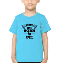 Load image into Gallery viewer, Legends are Born in April Half Sleeves T-Shirt for Boy-KidsFashionVilla