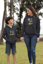 Load image into Gallery viewer, He Got It From Me Mother And Son Black Matching Hoodies- KidsFashionVilla