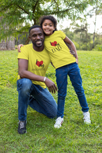 Load image into Gallery viewer, I Love My Dad Father and Daughter Yellow Matching T-Shirt- KidsFashionVilla
