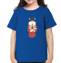 Load image into Gallery viewer, Hipster Wolf Half Sleeves T-Shirt For Girls -KidsFashionVilla