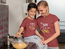 Load image into Gallery viewer, My Boy Is My King Mother And Son Red Matching T-Shirt- KidsFashionVilla