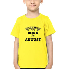 Load image into Gallery viewer, Legends are Born in August Half Sleeves T-Shirt for Boy-KidsFashionVilla