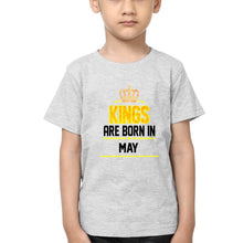 Load image into Gallery viewer, Kings Are Born In May Half Sleeves T-Shirt for Boy-KidsFashionVilla