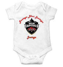 Load image into Gallery viewer, IPL Delhi Capitals Jeetega Bhai Jeetega DC Jeetega Rompers for Baby Boy- KidsFashionVilla