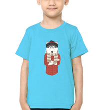 Load image into Gallery viewer, Hipster Wolf Half Sleeves T-Shirt for Boy-KidsFashionVilla