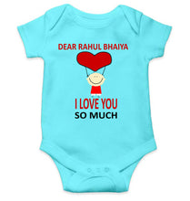 Load image into Gallery viewer, Custom Name I love My Bhaiya So Much Rompers for Baby Boy- KidsFashionVilla