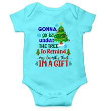 Load image into Gallery viewer, Gift Under Christmas Tree Rompers for Baby Girl- KidsFashionVilla